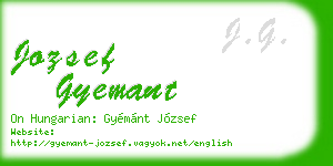 jozsef gyemant business card