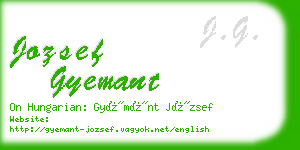 jozsef gyemant business card
